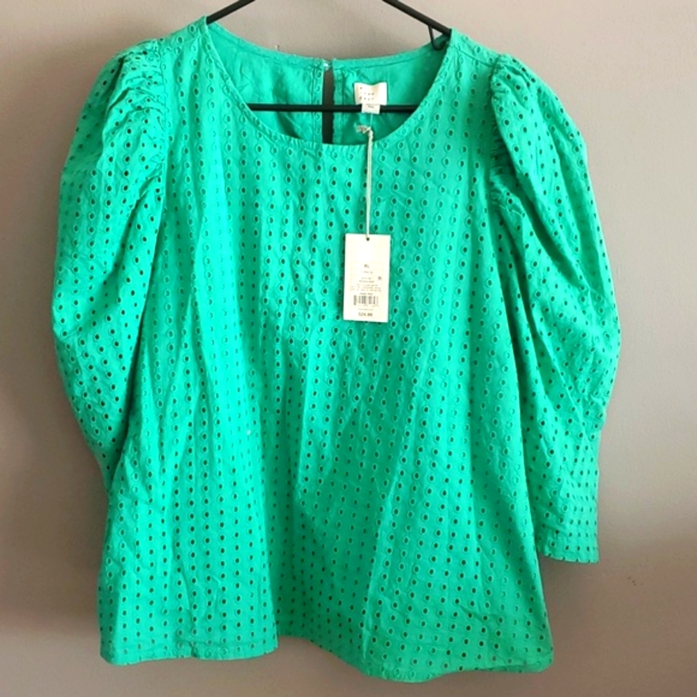 Green blouse